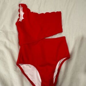 Red bathing suit